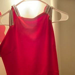 elegant red party dress size L